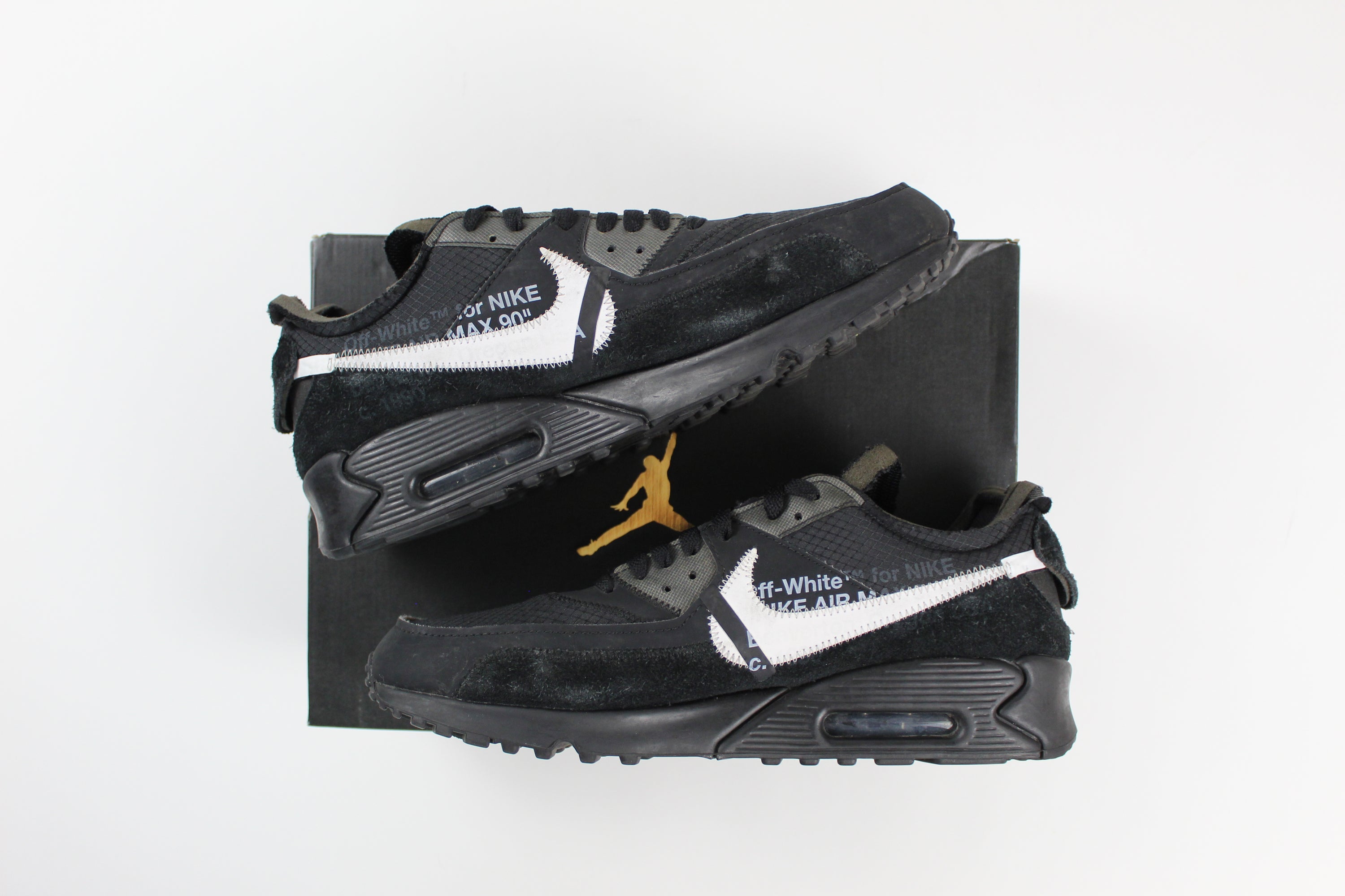 (PRE-OWNED) Nike Air Max 90 Off-White Black