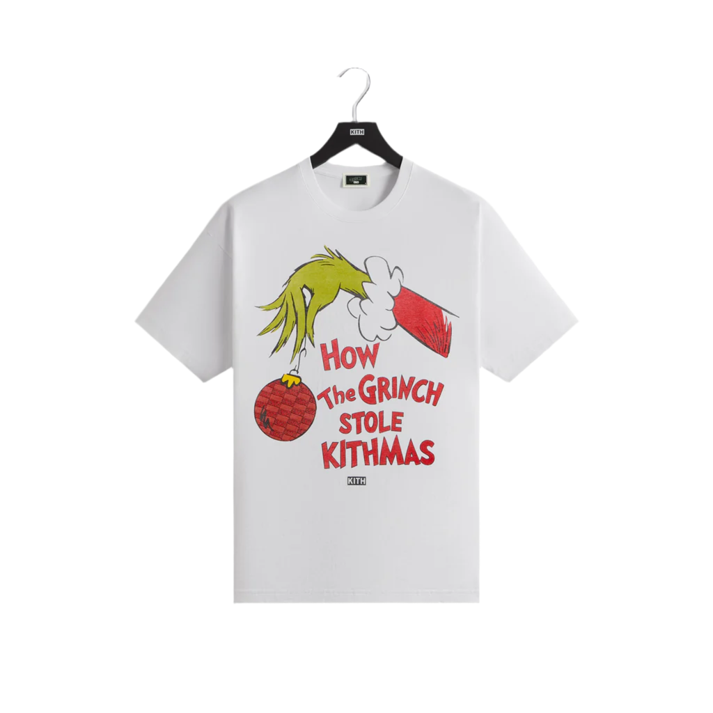 Kith & The Grinch Book Title Vintage Tee White