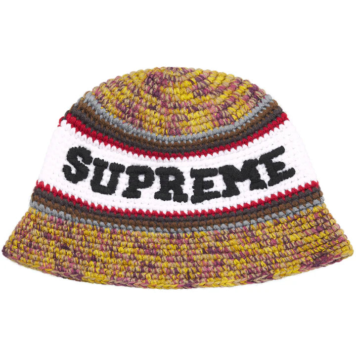 Supreme Knit Logo Crusher Hat (SS26) Yellow