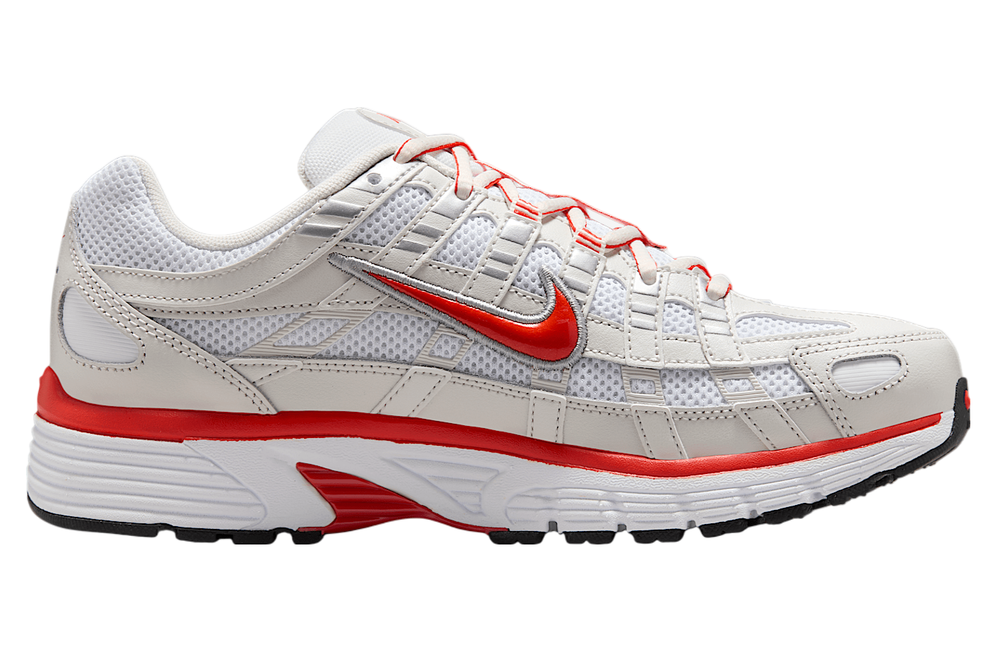 Nike P-6000 White Platinum Tint Black Picante Red (WMNS)