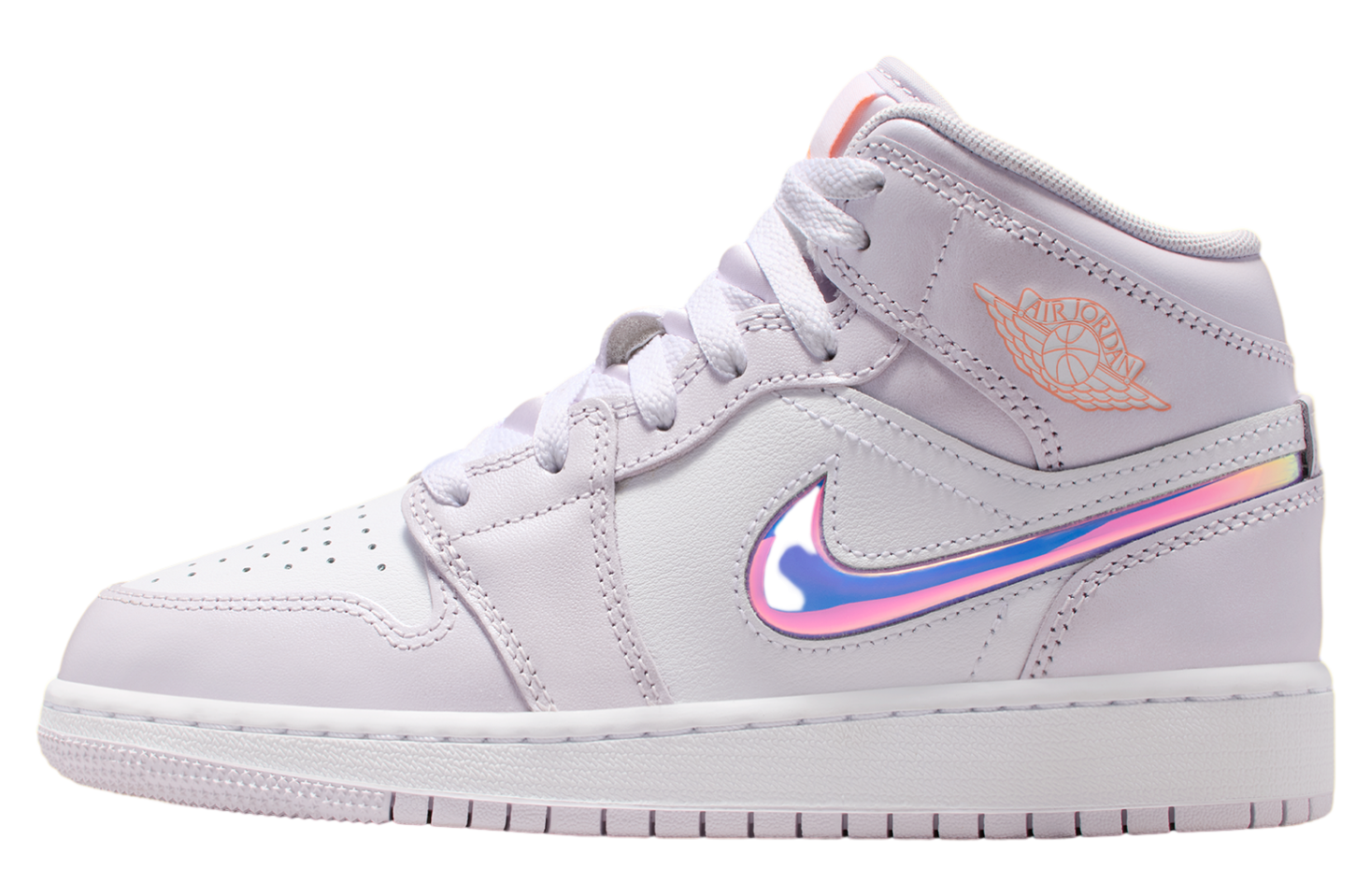 Jordan 1 Mid SE Barely Grape Iridescent Swoosh (GS)