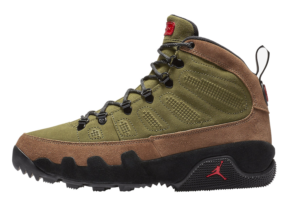 Jordan 9 Retro Boot NRG Military Brown Legion Green