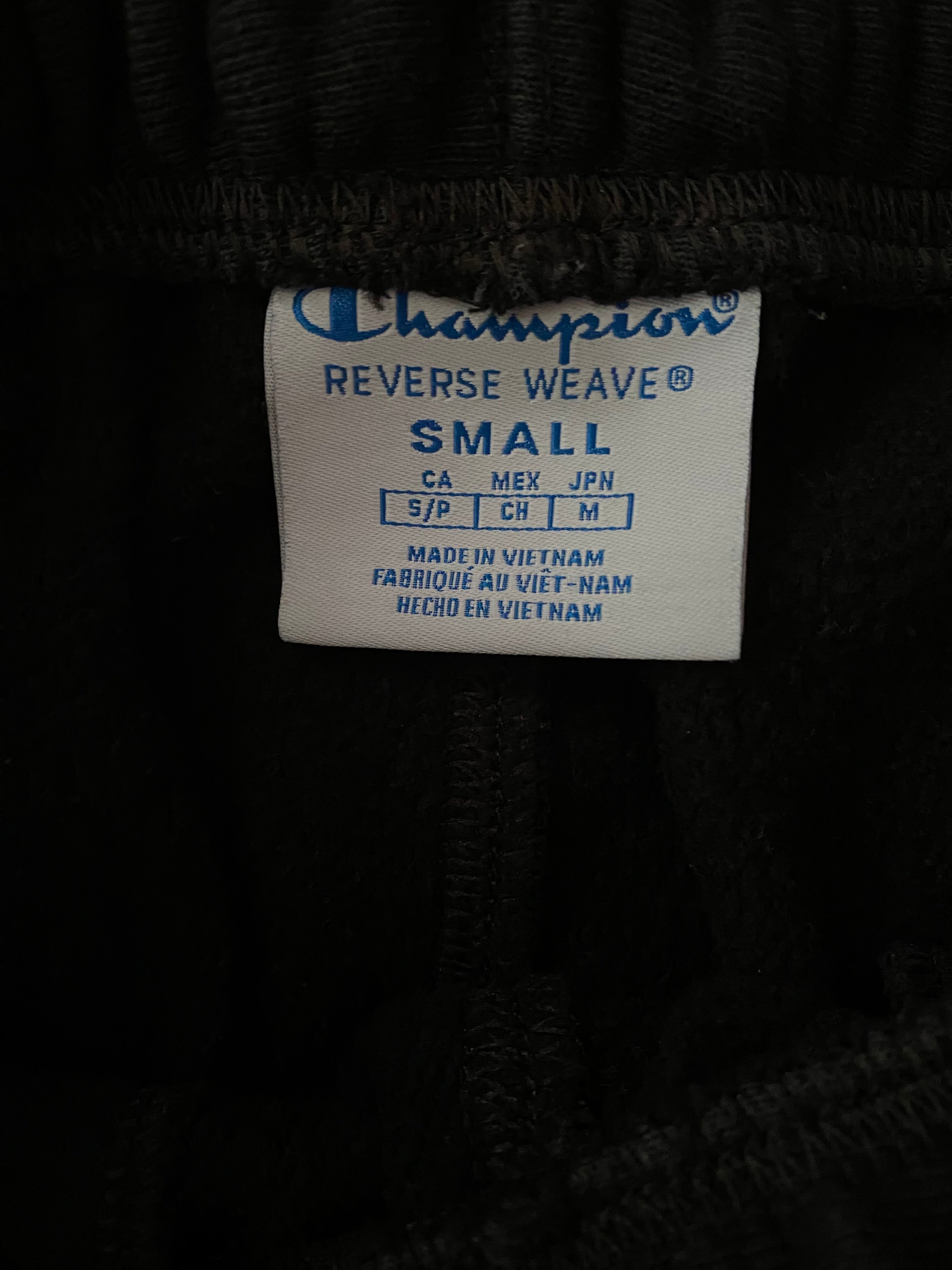 (PRE-OWNED) Champion Reverse Weave Black Cargo Sweatpants