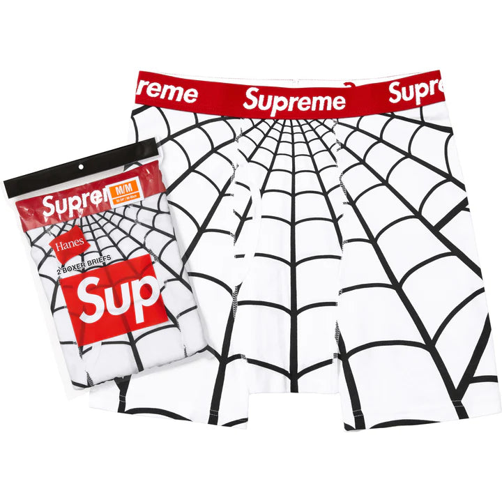 Supreme Hanes Spider-Man Boxer Briefs (2 Pack) White