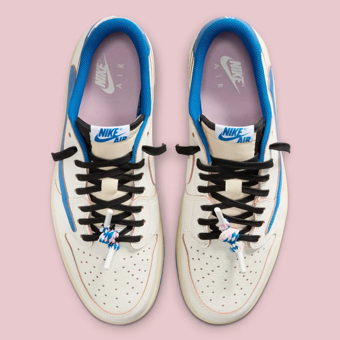 Jordan 1 Retro Low Fragment x Travis Scott Sail Military Blue