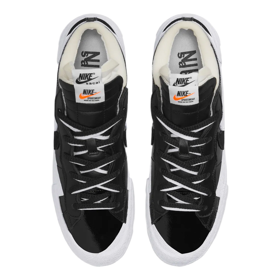 Nike Blazer Low Sacai Black Patent Leather