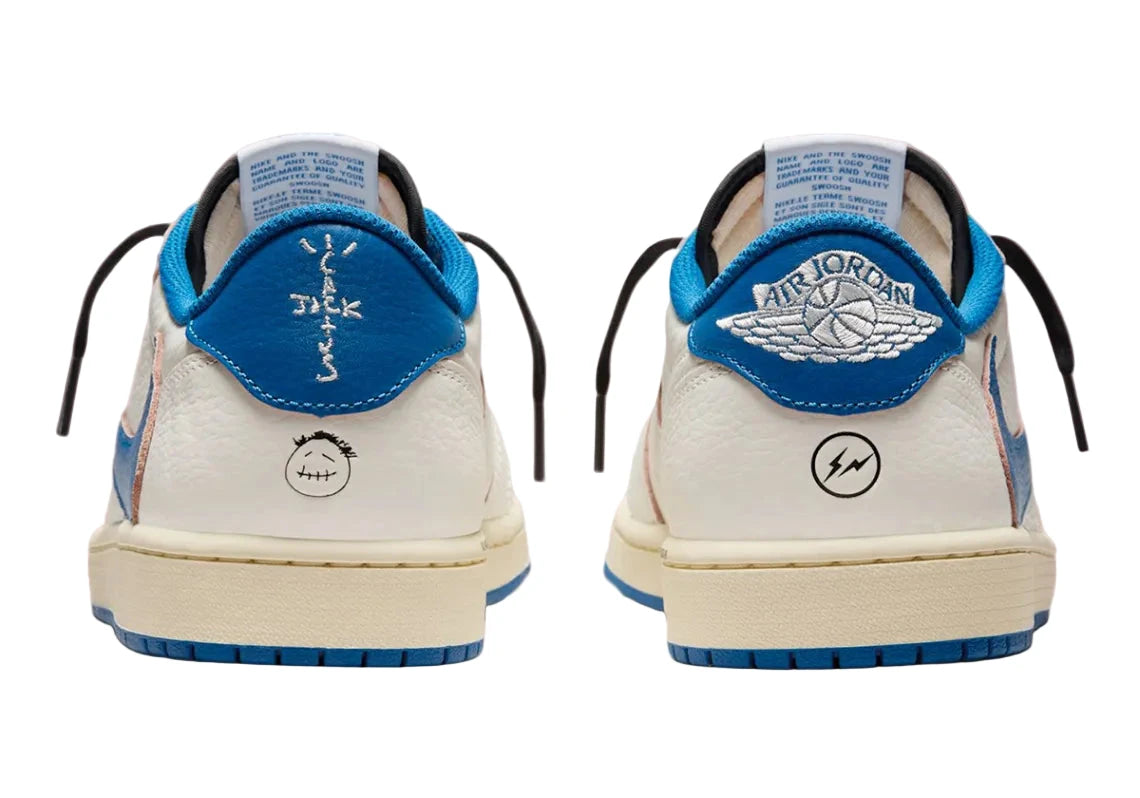 Jordan 1 Retro Low Fragment x Travis Scott Sail Military Blue