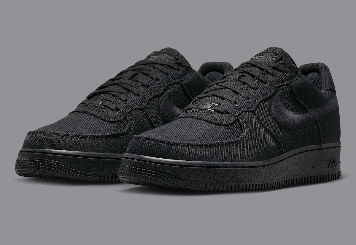Nike Air Force 1 Low Triple Black Canvas