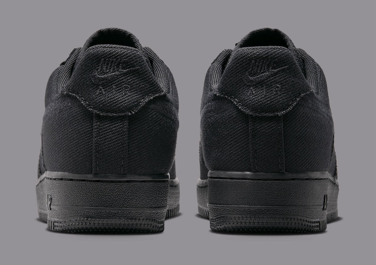 Nike Air Force 1 Low Triple Black Canvas