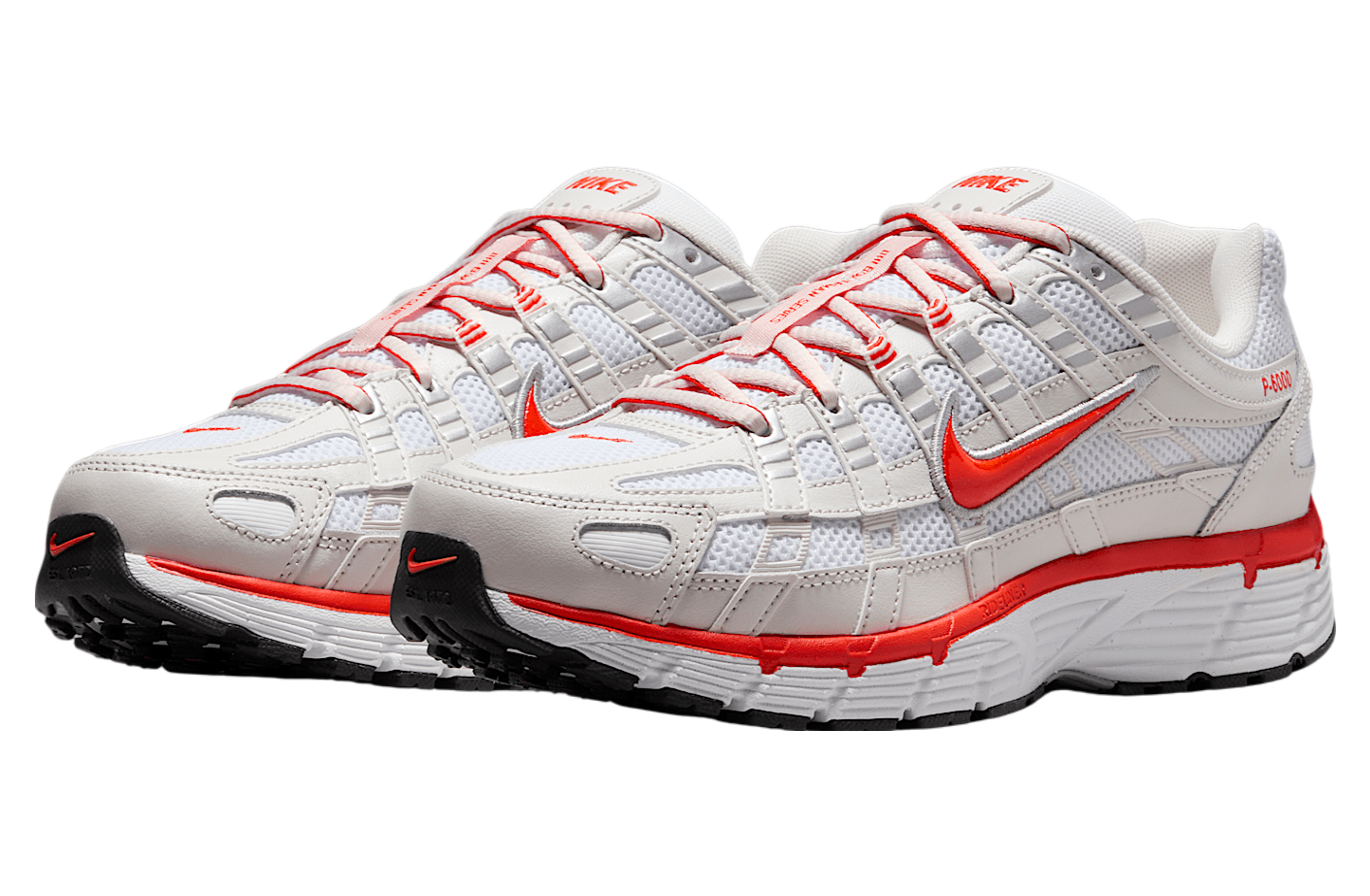Nike P-6000 White Platinum Tint Black Picante Red (WMNS)