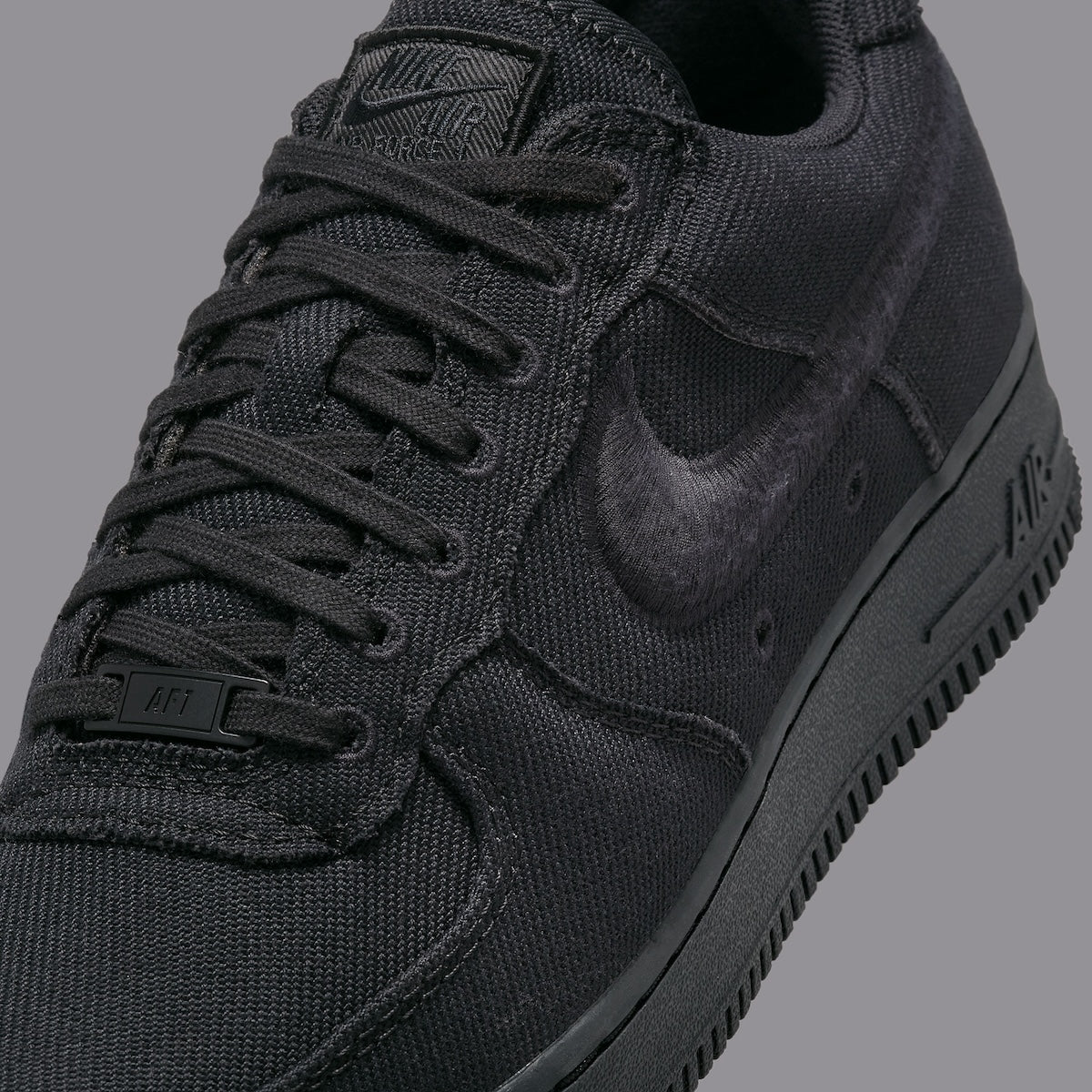 Nike Air Force 1 Low Triple Black Canvas