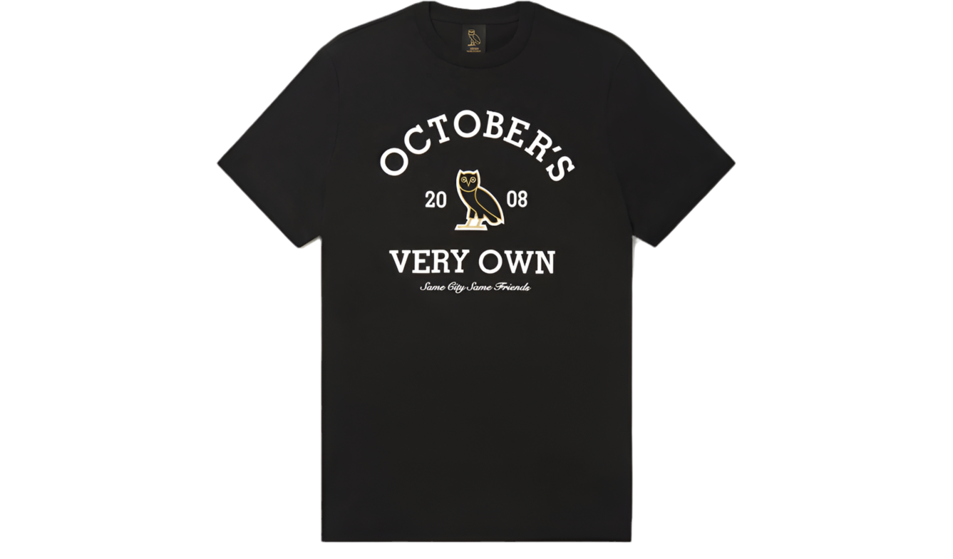 (PRE-OWNED) OVO Collegiate T-Shirt Black