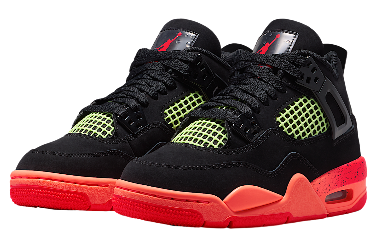 Jordan 4 Retro Black Infrared Barely Volt (GS)