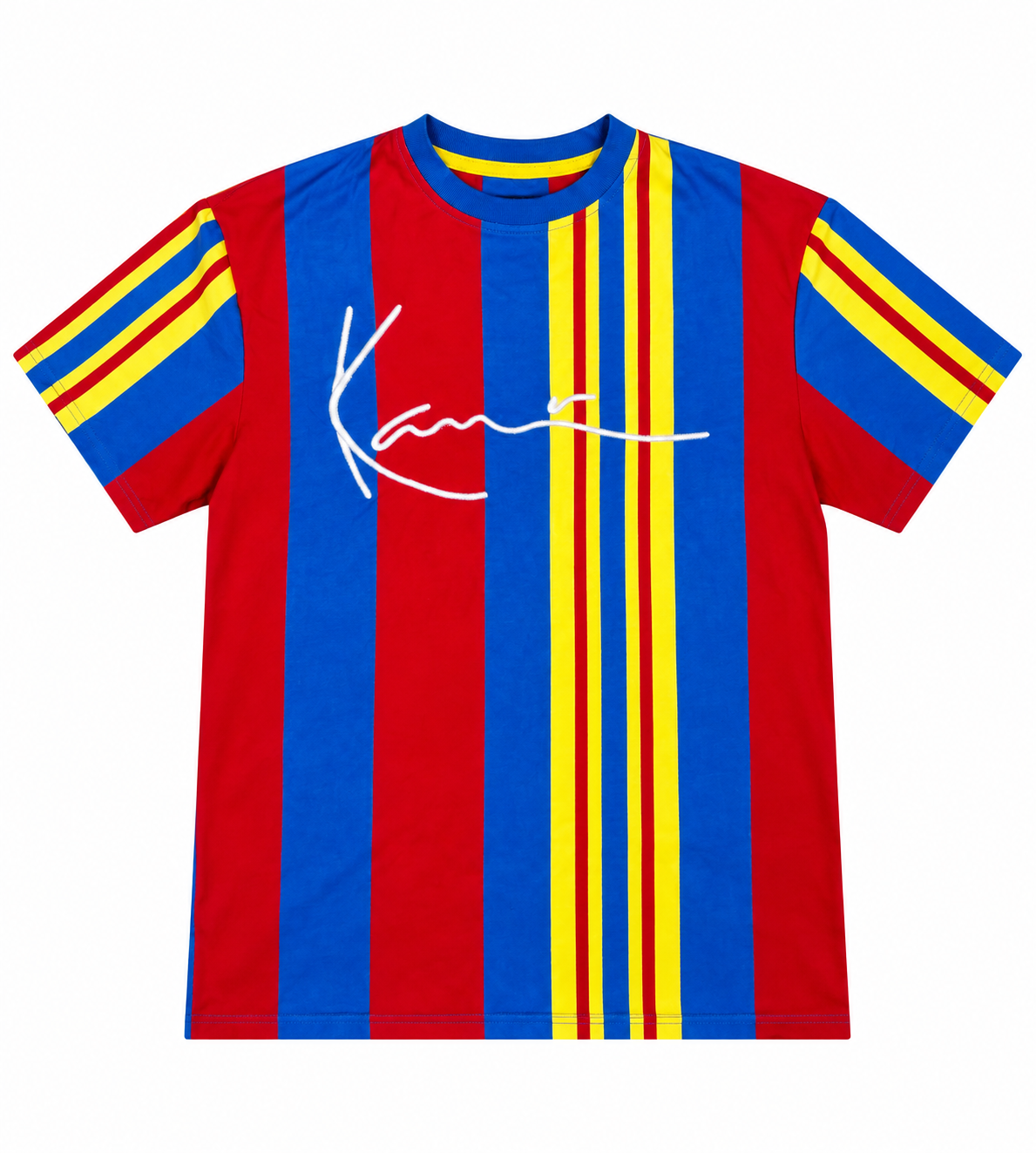 (PRE-OWNED) Karl Kani Vertical Blocked Striped Tee