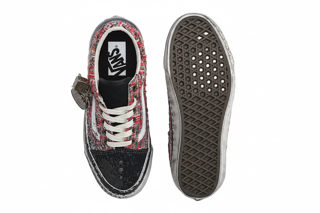 Vans Premium Old Skool Charms Red Black