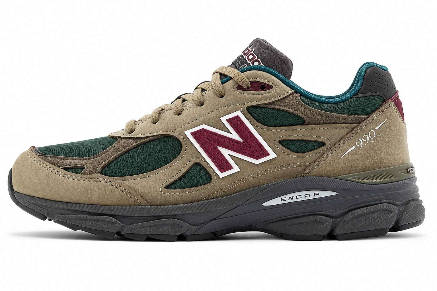 (PRE-OWNED) New Balance 990v3 MiUSA Teddy Santis Green Purple