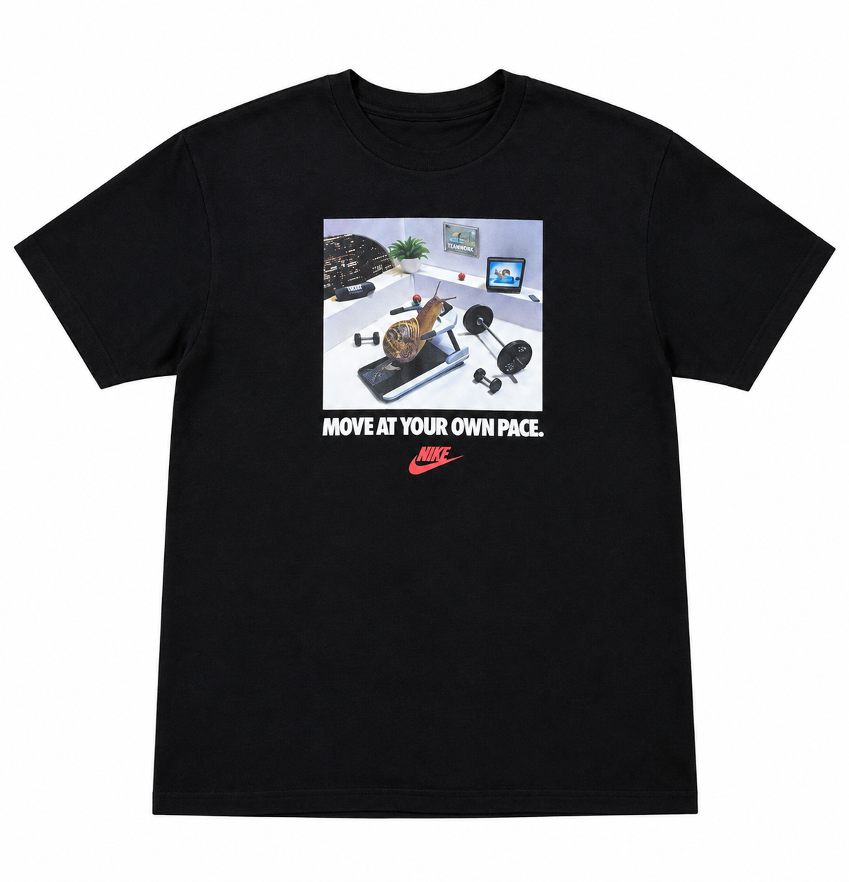 (PRE-OWNED) Nike Sportswear Snail Cotton Graphic Tee Black