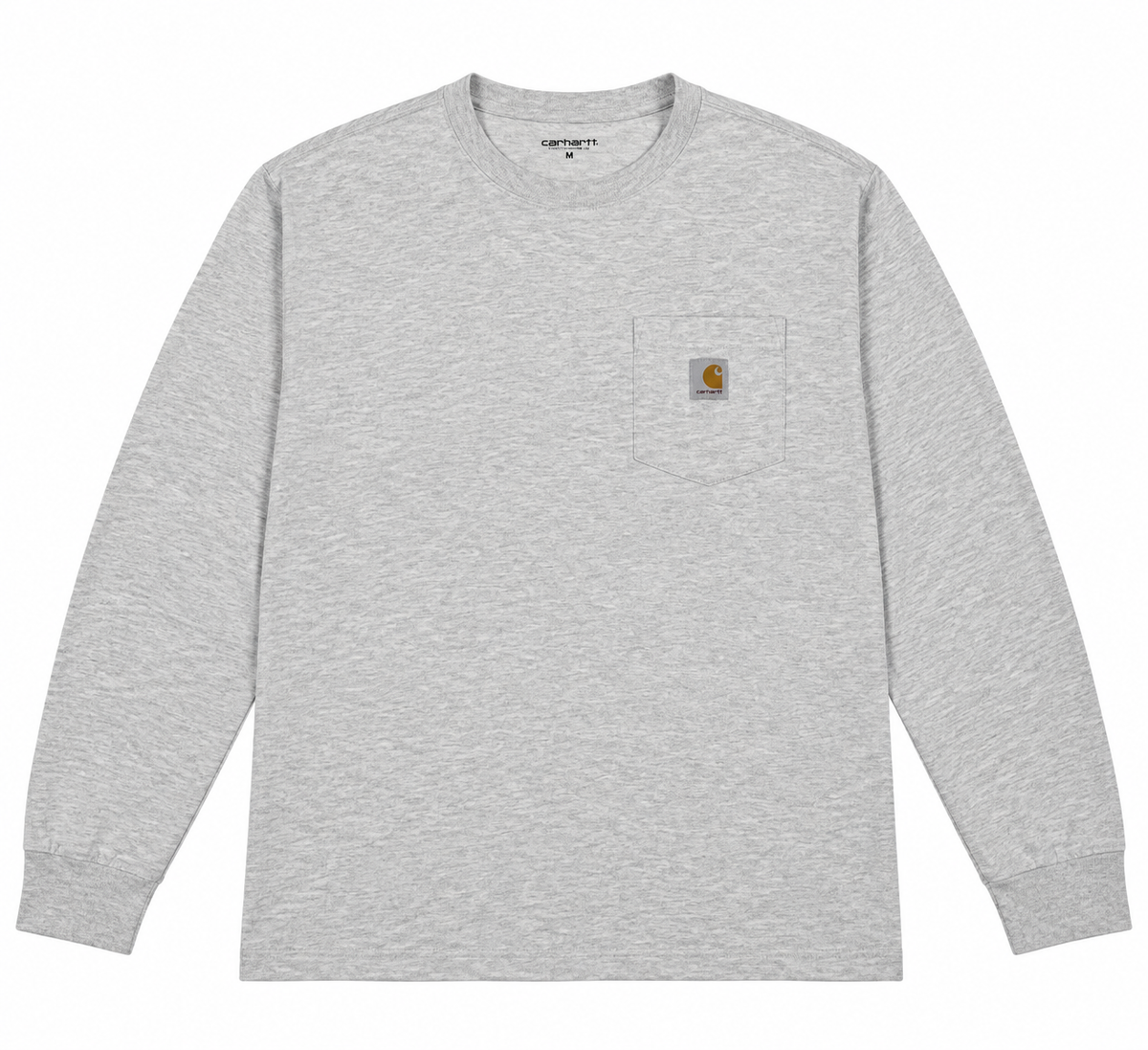 (PRE-OWNED) Carhartt Heather Grey Long Sleeve Pocket Tee