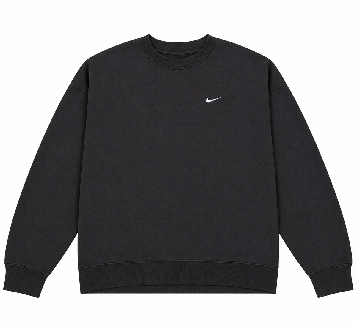 (PRE-OWNED) Nike Solo Swoosh Fleece Crewneck Brown