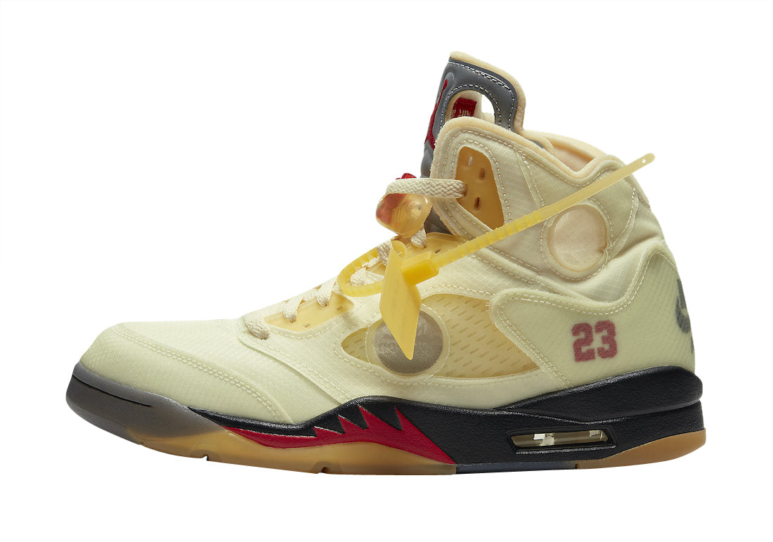 (PRE-OWNED) Jordan 5 Retro Off-White Sail