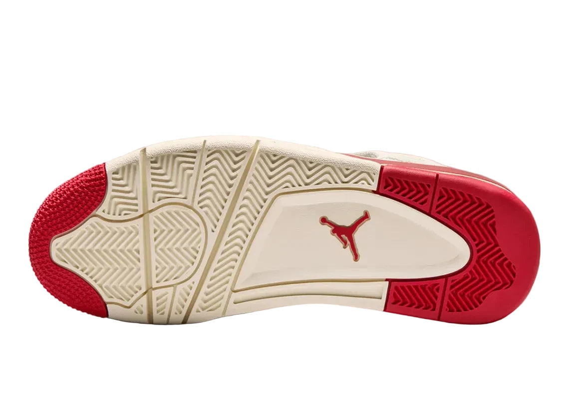 Jordan 4 Retro Pale Ivory Sierra Red (WMNS)