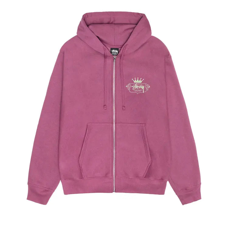 Stussy Built To Last Zip Hoodie Berry