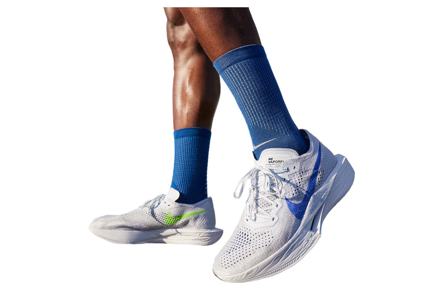 Nike ZoomX Vaporfly 3 in the Football Grey Racer Blue