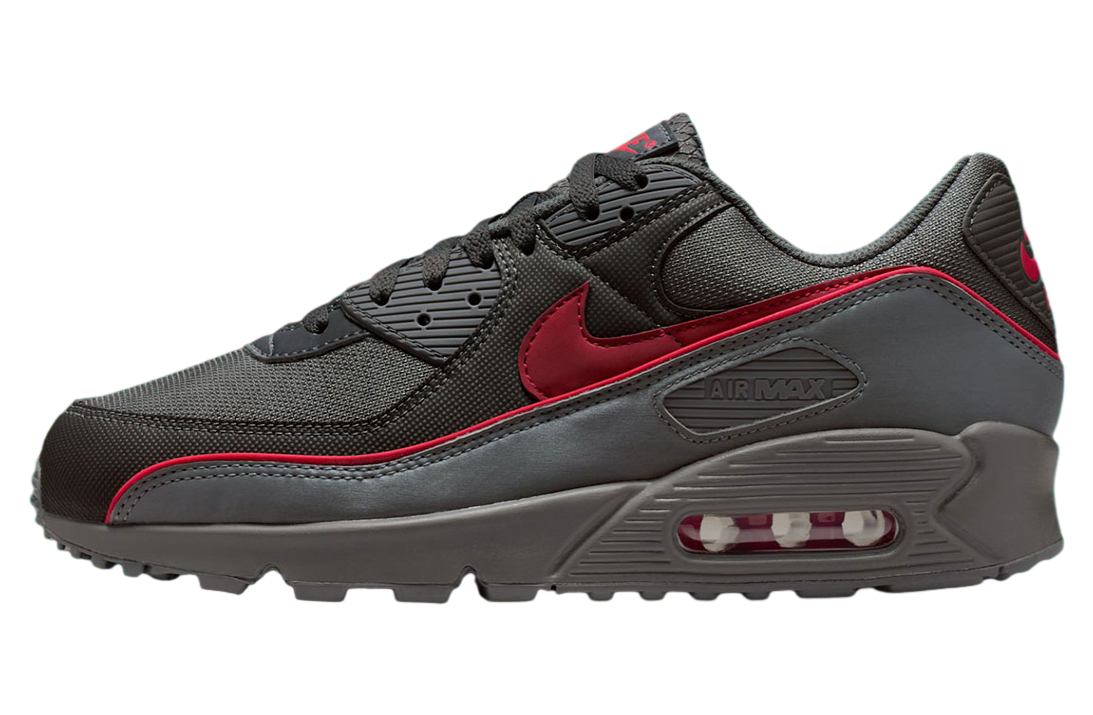 Nike Air Max 90 Premium Iron Grey University Red