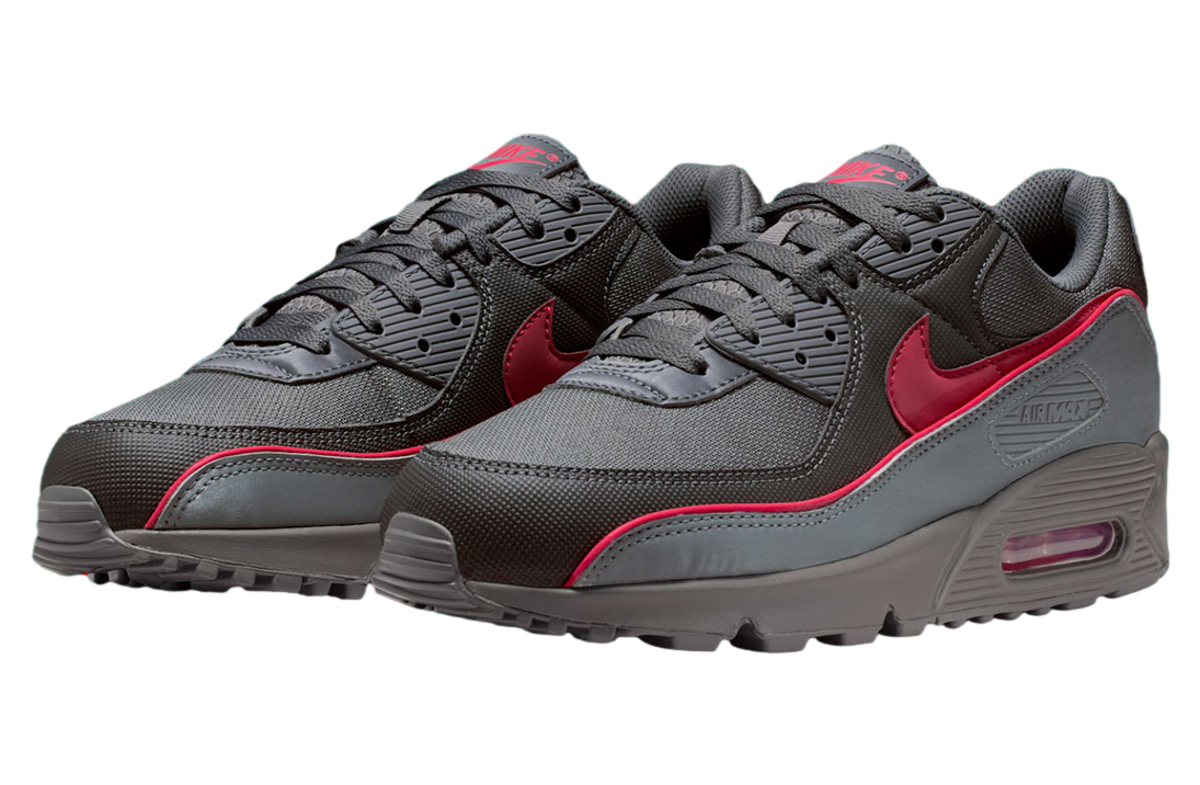 Nike Air Max 90 Premium Iron Grey University Red